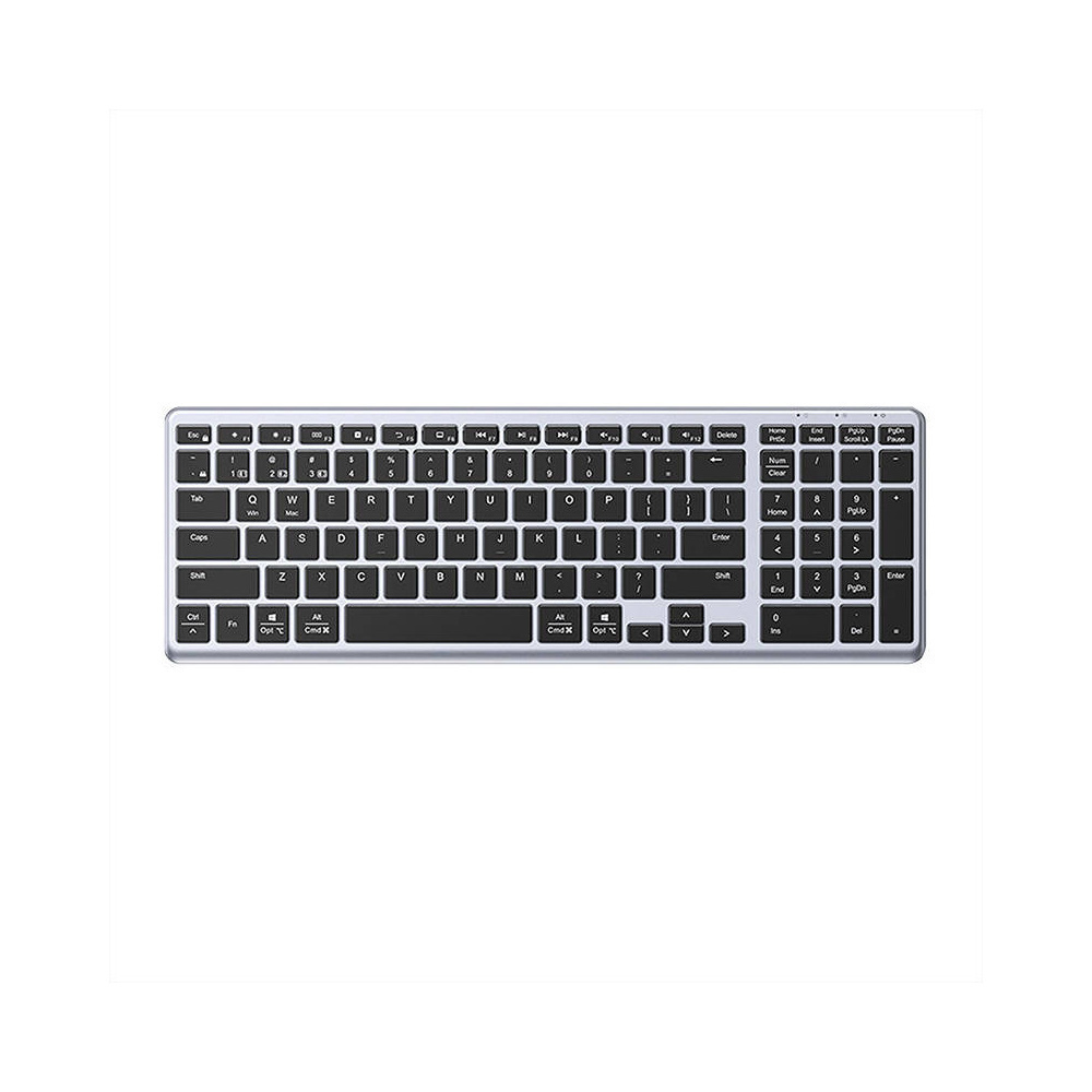 UGreen KU005/15258 Ασύρματο Ultra Slim Πληκτρολόγιο 2.4 GHz+BT (Silver)