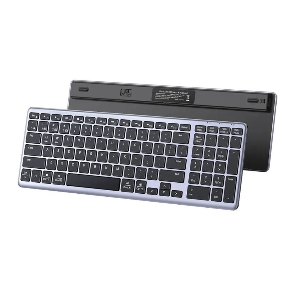 UGreen KU005/15258 Ασύρματο Ultra Slim Πληκτρολόγιο 2.4 GHz+BT (Silver)