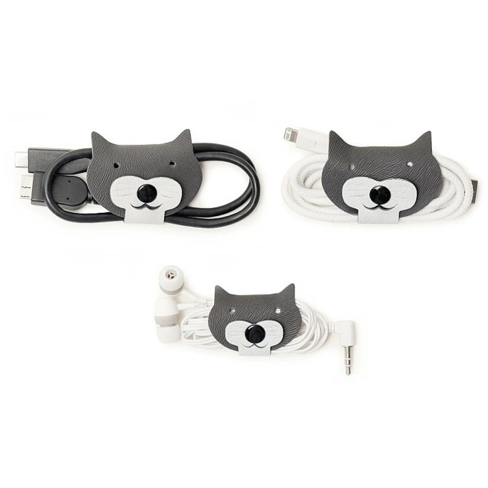 Kikkerland Σετ από 3 Cat Cable Ties - Γάτα