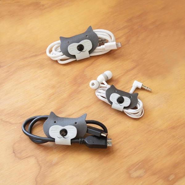 Kikkerland Σετ από 3 Cat Cable Ties - Γάτα