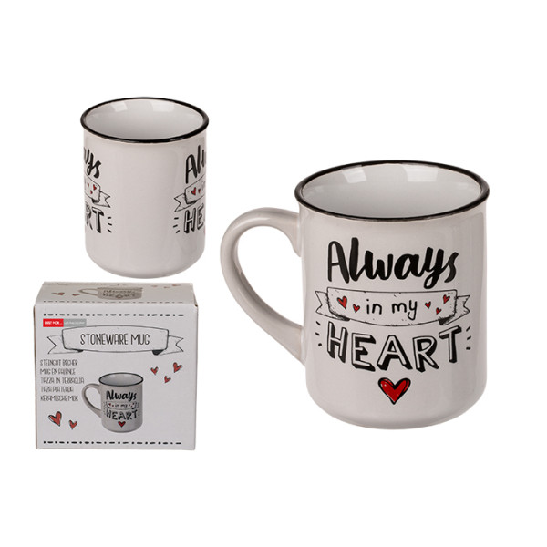 Κούπα Stoneware "Always in my heart" 250ml