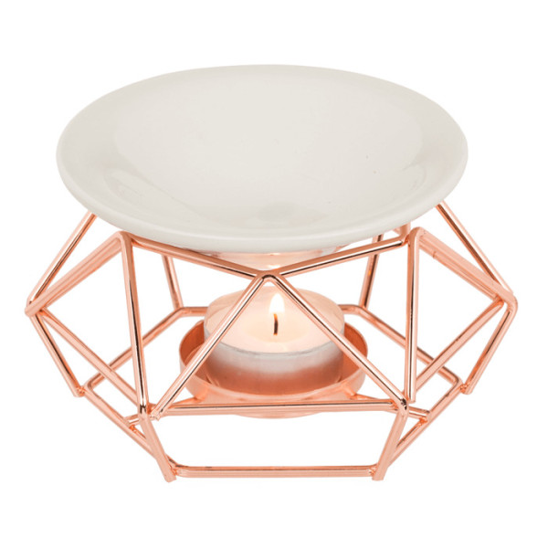 Κεραμικός Καυστήρας Αιθέριων Ελαίων 12 x 8 cm (Ροζ)