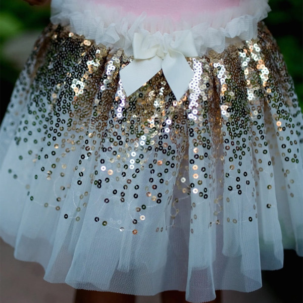 Great Pretenders Παιδική Στολή Χρυσή Νεράιδα με Παγιέτες με Τούτου φτερά και ραβδί 4-6 ετών