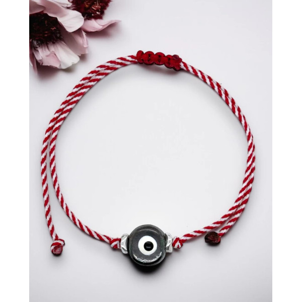 LifeLikes Βραχιόλι Μαρτάκι κεραμικό μάτι μαύρο