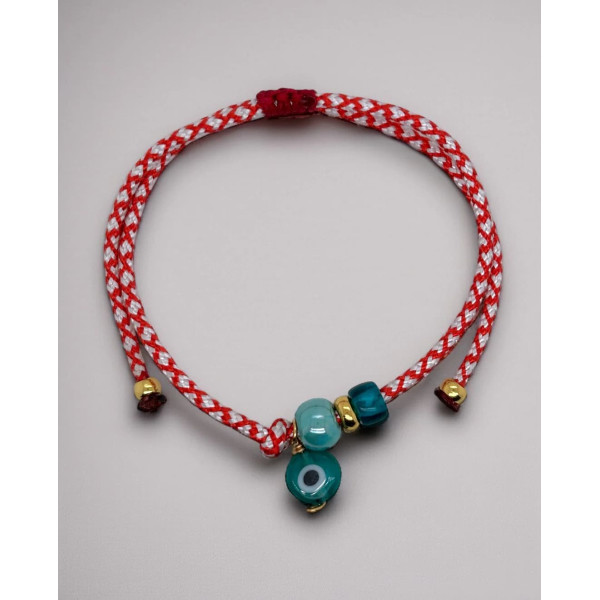 LifeLikes Βραχιόλι Μαρτάκι τυρκουάζ κρεμαστό μάτι