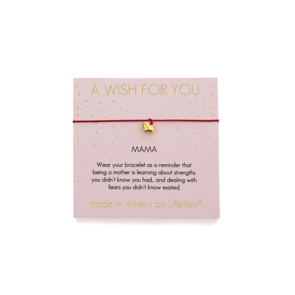 LifeLikes Βραχιόλι Charm Eυχούλα Μαμά Χρυσό