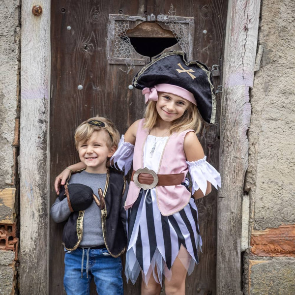 Great Pretenders Στολή Πειρατίνας με καπέλο και αξεσουάρ για τα χέρια 6-8 ετών