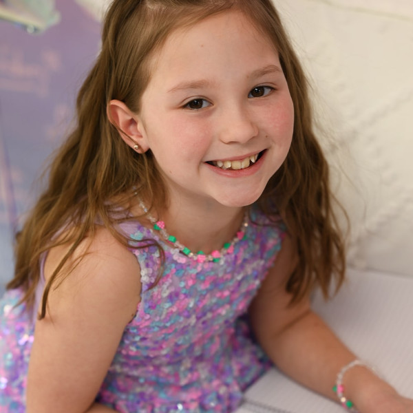 Great Pretenders Μωβ Φόρεμα με Πούλιες για Πάρτυ 4-6 ετών