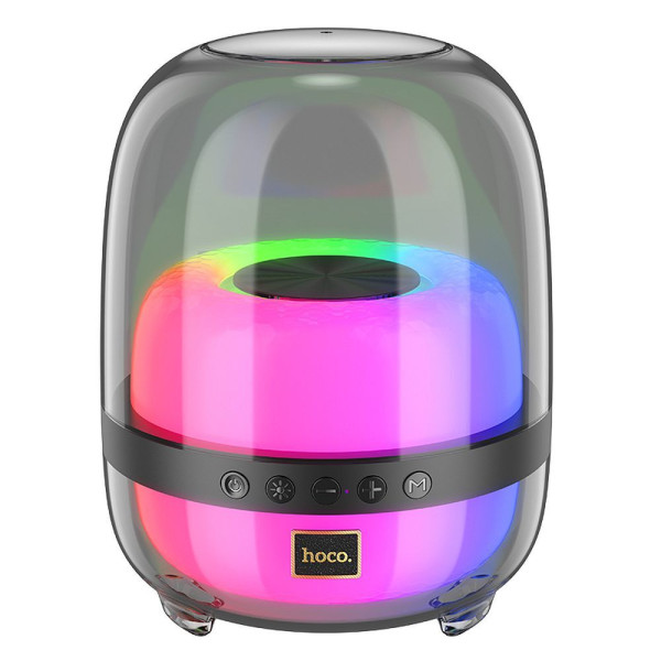 Hoco BS58 Crystal Colorful Luminous Bluetooth ηχείο (Μαύρο)