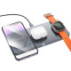 Hoco CQ22 Folding 3in1 Magsafe Φορτιστής 3A 15W (Metal Gray)
