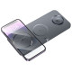 Hoco CQ22 Folding 3in1 Magsafe Φορτιστής 3A 15W (Metal Gray)