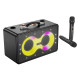 Hoco HA8 Karaoke Dual-Mic LED Φορητό Ηχείο Bluetooth με 2 μικρόφωνα (Μαύρο) 