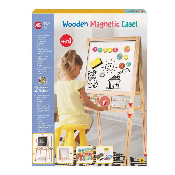 AS Games Magnet Box Ξύλινος Μαγνητικός Επιδαπέδιος Πίνακας 2 Όψεων