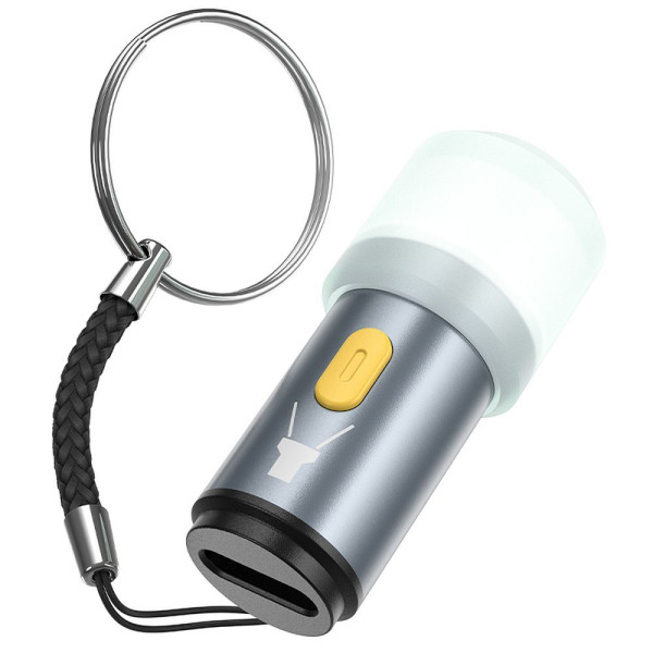 Hoco UA38A Adapter Type-C σε LED light (Gray)