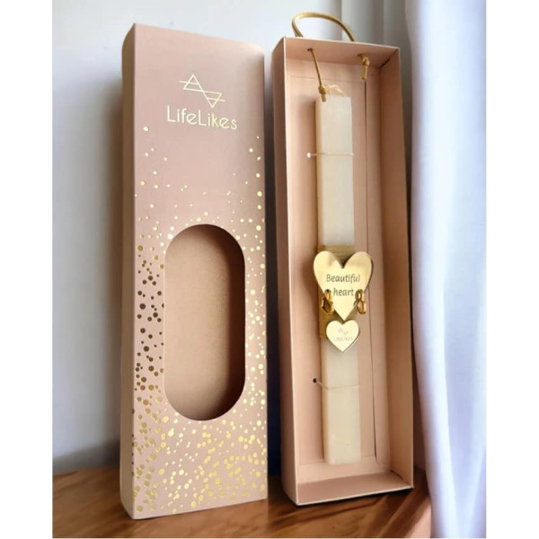 LifeLikes Λαμπάδα Beautiful Heart Σκουλαρίκι Χρυσό