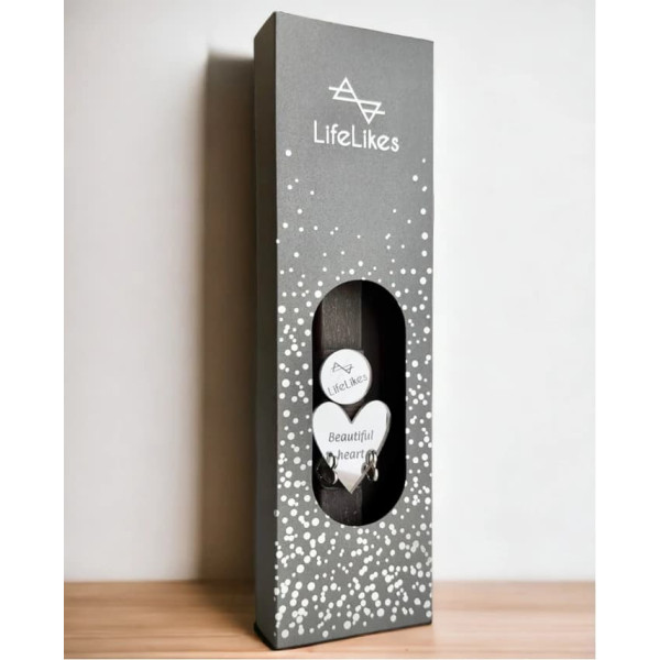 LifeLikes Λαμπάδα Beautiful Heart Σκουλαρίκι Ασημί