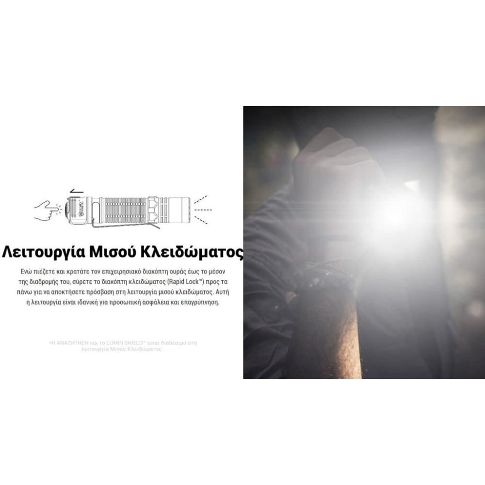 Nitecore EDC31 Φακός Led 3500lm, UHi LED (Μαύρο)