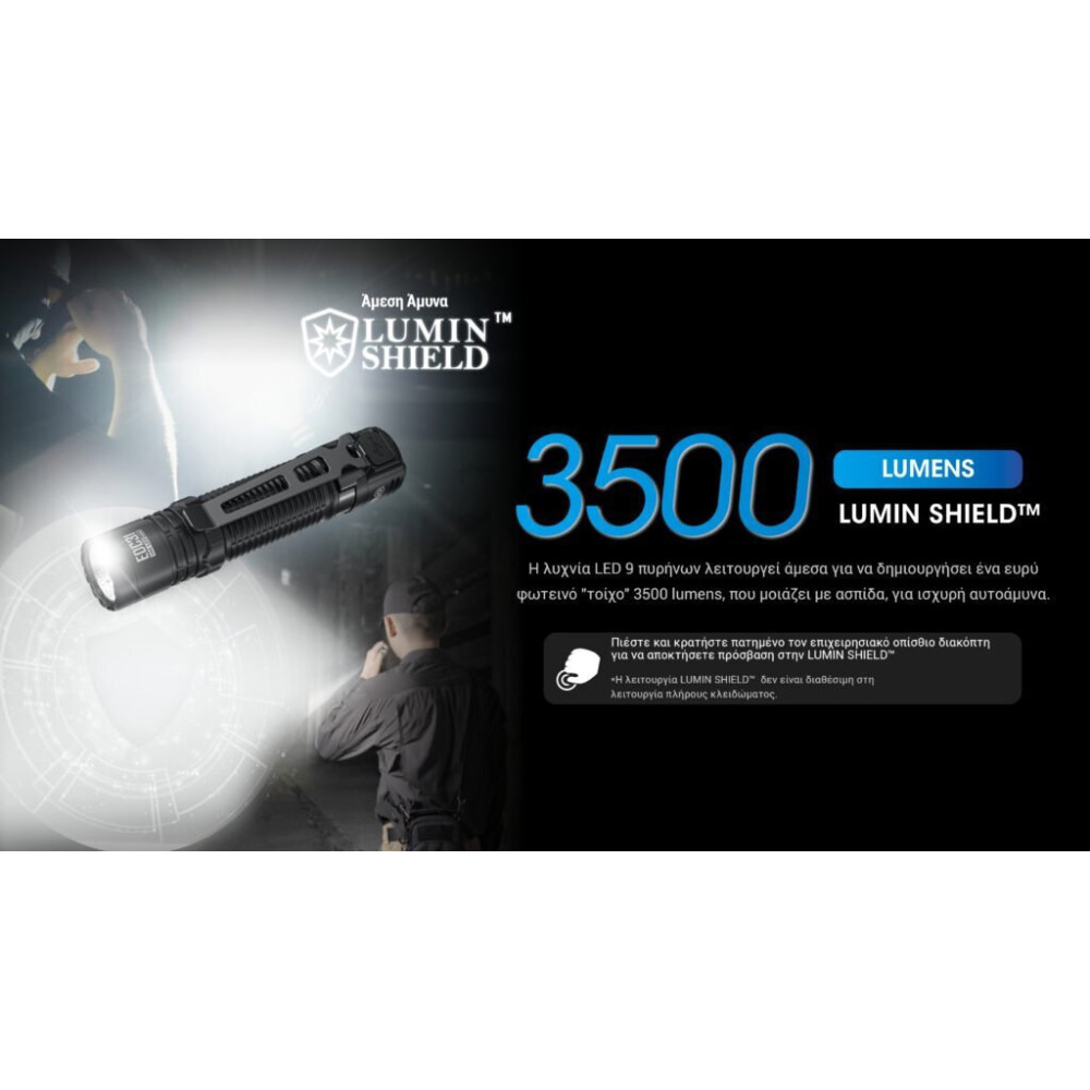 Nitecore EDC31 Φακός Led 3500lm, UHi LED (Μαύρο)