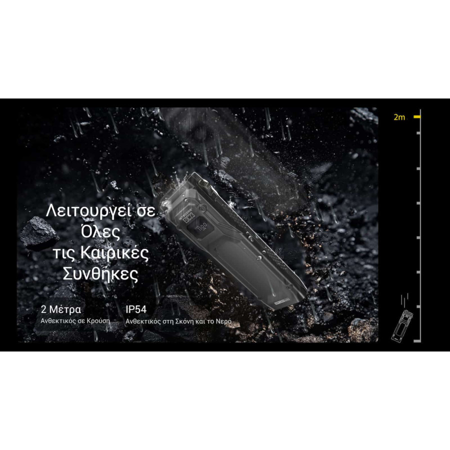 Nitecore EDC23 Φακός Led 2500lm, Strobe Ready, UHi LED (Μαύρο)