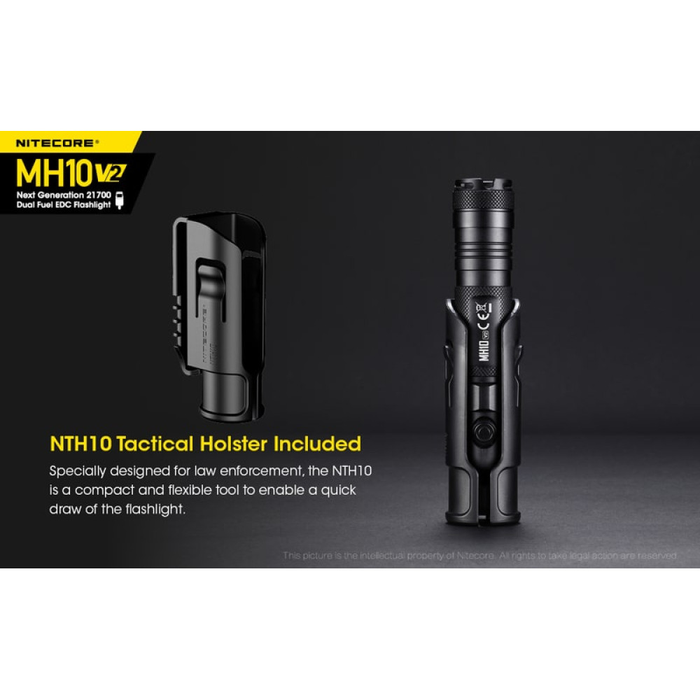 Nitecore Multi Task Hybrid MH10V2 Φακός Led 1200lm (Μαύρο)