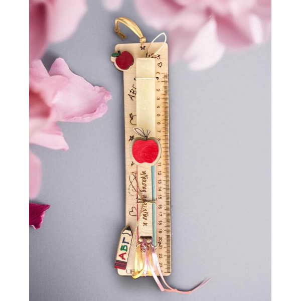 LifeLikes Λαμπάδα Ξύλινος Χάρακας Δασκάλα