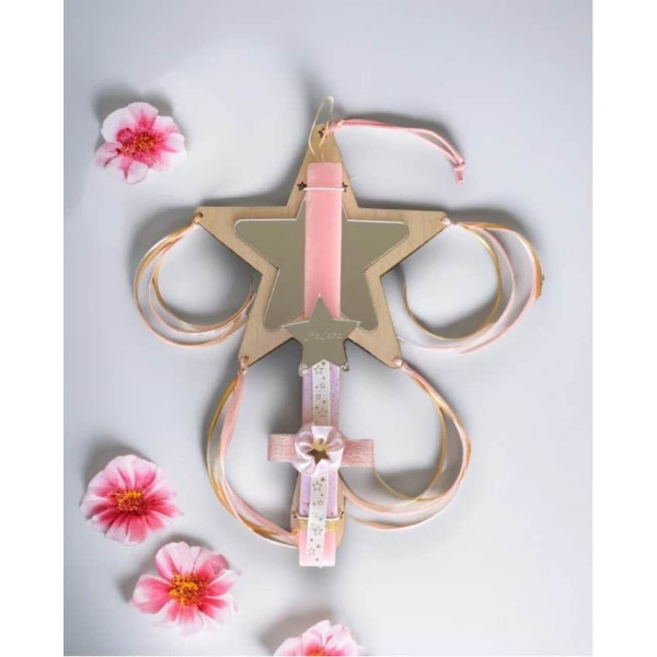 LifeLikes Λαμπάδα Καθρεφτάκι Ραβδί με Σκουλαρίκια