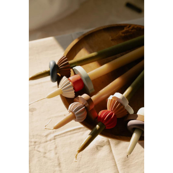 ThygaTerra Λαμπάδα από Φυσικό Μελισσοκέρι με Διακοσμητικά Ρητίνης (Πορτοκαλί)