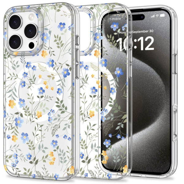 Tech Protect MagMood Magsafe Back Cover Θήκη για Apple iPhone 16 Pro (Spring Flowers)