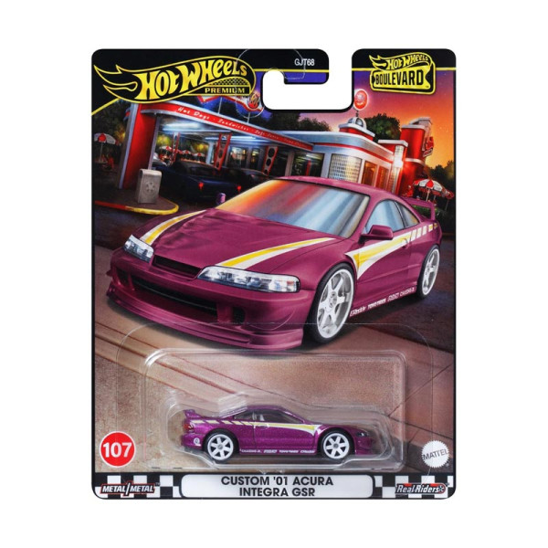 Mattel Hot Wheels Premium: Boulevard - Custom '01 Acura Interga GSR Vehicle (HRT77)
