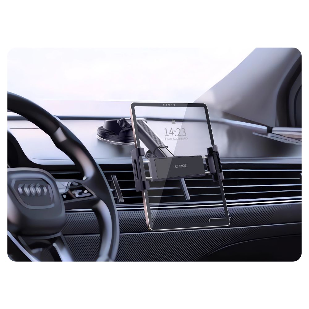 Tech-Protect V4 Universal Windshield & Dashboard Βάση Στήριξης για Tablet (Μαύρο)