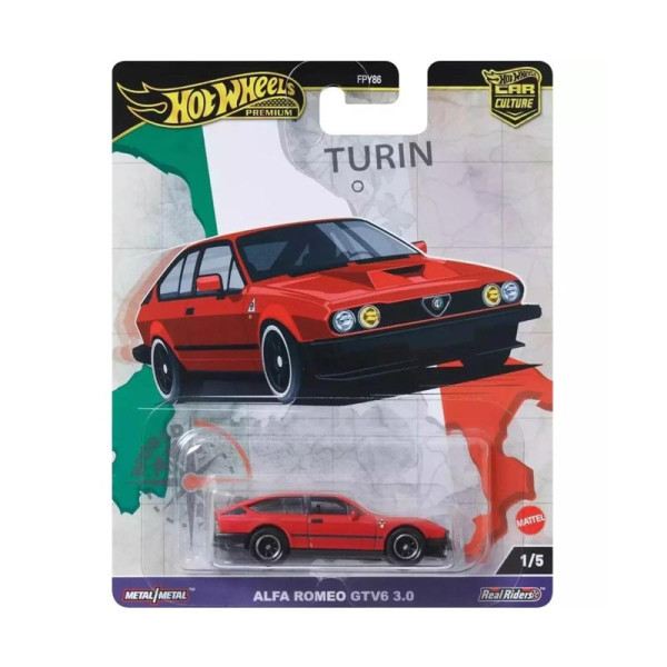 Mattel Hot Wheels Premium: Car Culture - Alfa Romeo GTV 6 3.0 Vehicle (HRV80)