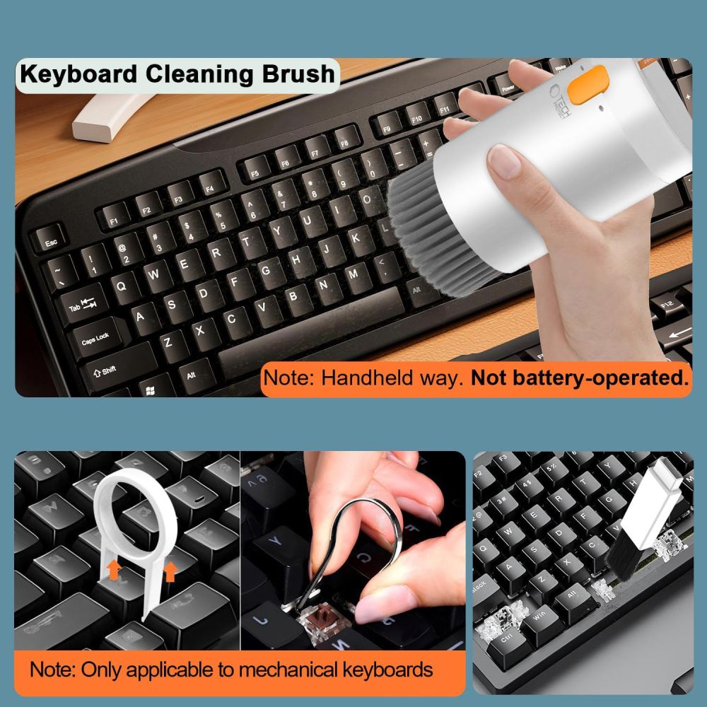 Tech-Protect CS01 Σετ Καθαρισμού 20IN1 για Τηλέφωνα, Earphone, Tablet, Laptop (Λευκό)