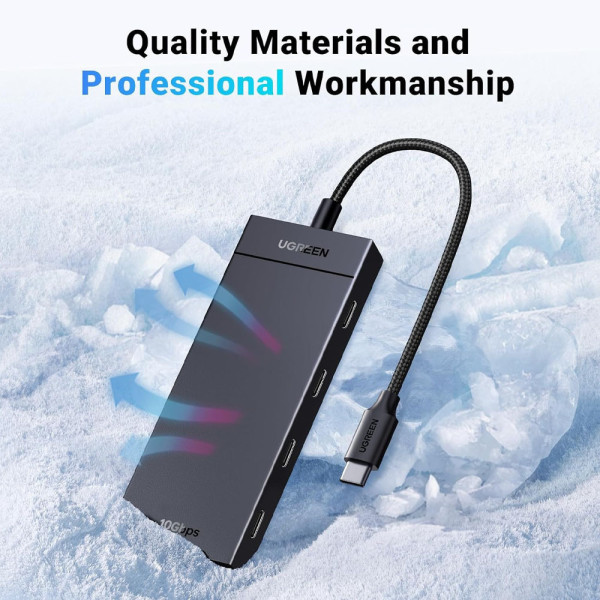 Ugreen CM806/35584 4 σε 1 Hub Type-C σε 4xUSB-C (Μαύρο)