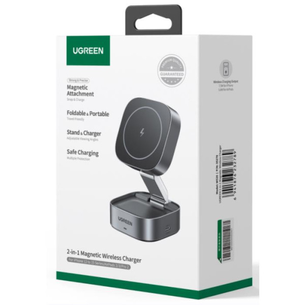 UGreen W526/35278 2-in-1 Magnetic Wireless Charger για IPhone + AirPods (Μαύρο)