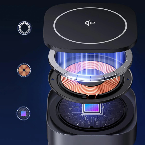 UGreen W702/35316 2-in-1 Magnetic Wireless Charger/Stand 15W Qi2 (Grey)