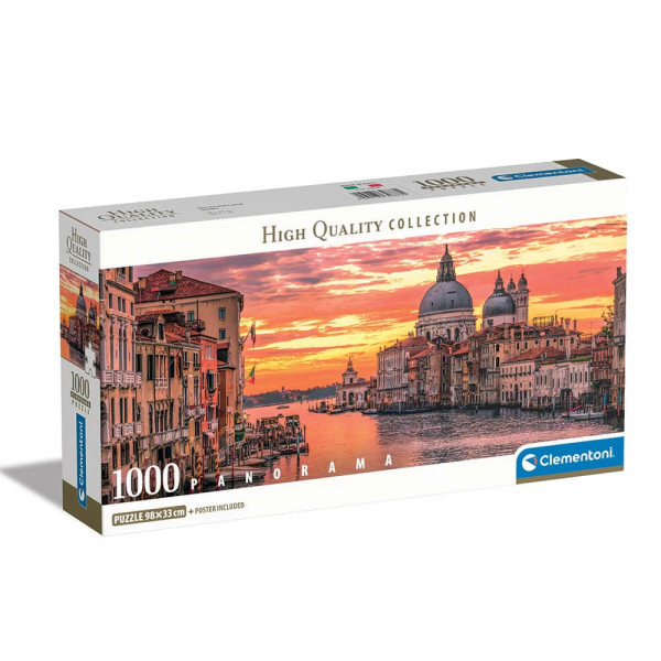 Clementoni Παζλ Panorama High Quality Collection Το Μεγάλο Κανάλι Βενετία, Compact Box (1000 τμχ)