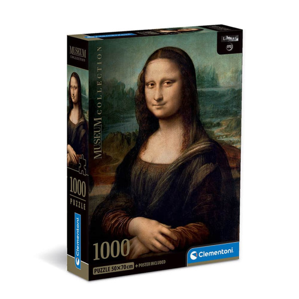 Clementoni Παζλ Museum Collection Leonardo Da Vinci: Μόνα Λίζα, Compact Box (1000 τμχ)