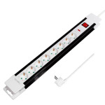 Logilink LPS207 Πολύπριζο ασφαλείας με διακόπτη 8 θέσεων Schuko 3m (Λευκό)