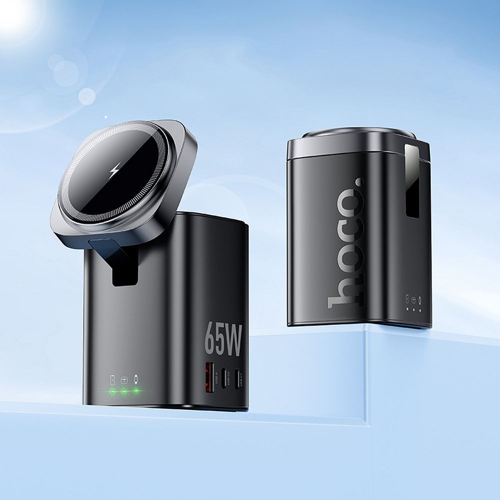 Hoco CQ20A ασύρματος φορτιστής 6 σε 1 PD QC 65W (Μαύρο)