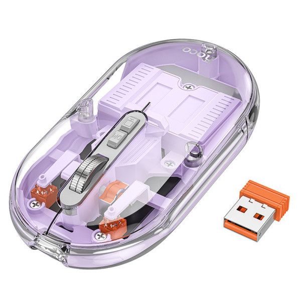 Hoco GM35 Dual-Mode Silent Ασύρματο Ποντίκι 2,4G 1600 dpi  (Romantic purple) 