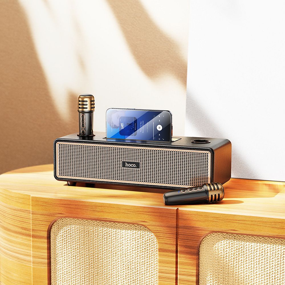 Hoco BS63 Karaoke Ηχείο Bluetooth με 2 μικρόφωνα (Μαύρο)