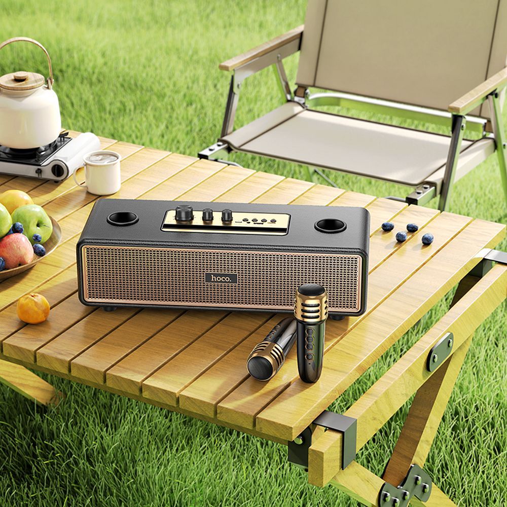 Hoco BS63 Karaoke Ηχείο Bluetooth με 2 μικρόφωνα (Μαύρο)