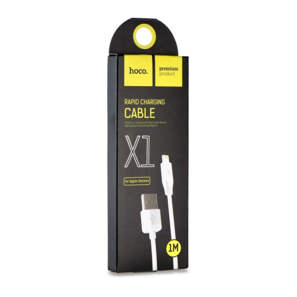 Καλώδιο Φόρτισης Hoco X1 USB σε Lightning 2.1A 2m (Λευκό)