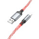 Hoco U112 Shine Καλώδιο Φόρτισης USB σε Lightning 2,4A 1m (Gray) 
