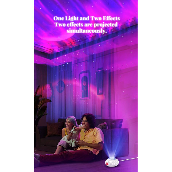 XO YH12 Projector Lamp Βόρειο Σέλας με Ηχείο (Λευκό)