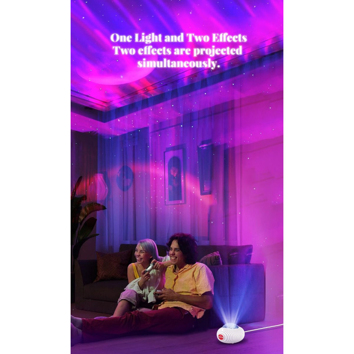 XO YH12 Projector Lamp Βόρειο Σέλας με Ηχείο (Λευκό)
