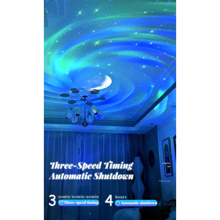 XO YH12 Projector Lamp Βόρειο Σέλας με Ηχείο (Λευκό)