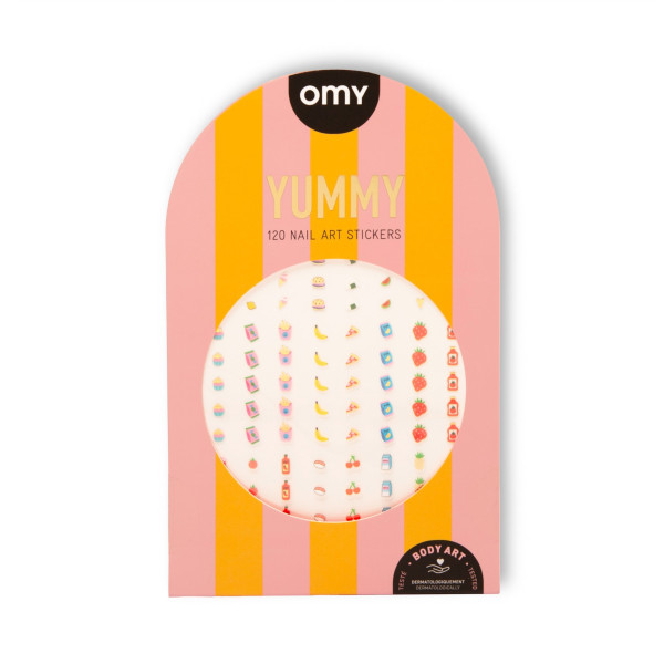 OMY Σετ Αυτοκόλλητα Νυχιών Yummy