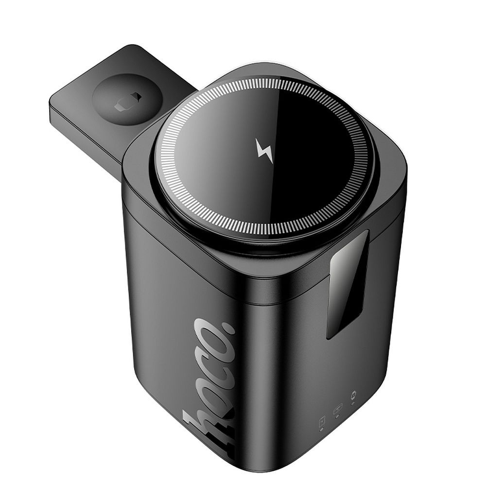 Hoco CQ20 ασύρματος φορτιστής 3 σε 1 PD QC 15W (Μαύρο)