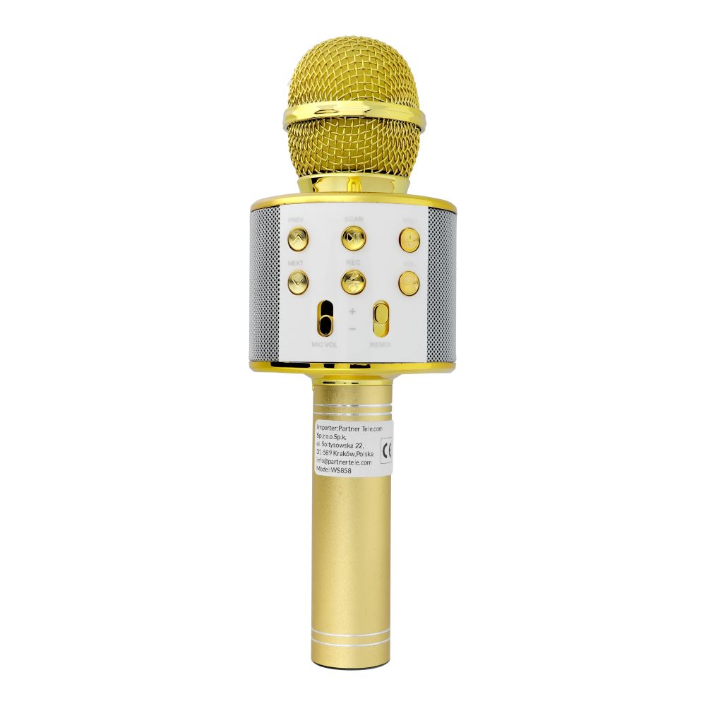 Μικρόφωνο Καραόκε Bluetooth CR58S HQ (Χρυσό)